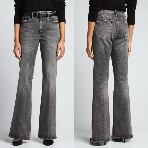 FRAME Le One Flare Jeans Hughes - Picture 1 of 9